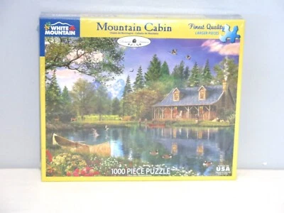 White Mountain Puzzle Mountain Cabin 1000 pcs - Image 1 of 4
