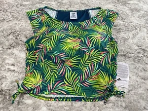 NEW Lands End 8 DD Tropical Palm High Neck Tankini SWIM TOP Built In Bra NWT - Picture 1 of 6