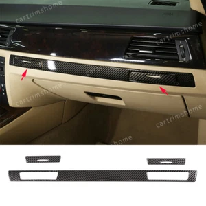 3*Carbon Fiber ABS Co-pilot Cup Holder Trim For BMW 3 Series E90 E92 E93 2005-12 - Picture 1 of 12