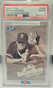 PEDRO MARTINEZ 1998 FLEER ULTRA #324P PLATINUM MEDALLION 80/98 PSA 8 RED SOX - Picture 1 of 2