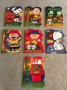 7er SET MIT SNOOPY ERDNÜSSEN FARB- & AKTIVITÄTSBÜCHERN (NOS - ALLE SAUBER)  - Bild 1 von 4
