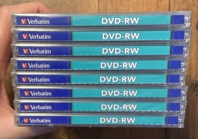 8x Verbatim DVD-RW 4.7 GB 120 Minuten Rohlinge - Neu & Verschweißt - Bild 1 von 3
