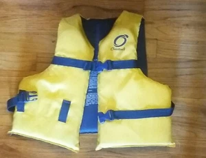 Overton's Youth Life Jacket 25-29in 50-90lbs Yellow and Blue Type 3 PFD - Picture 1 of 3