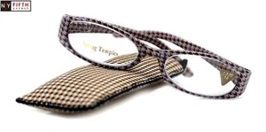 The Scottish, Premium Reading Glasses, Fashion Reader Glass Brown Hound Tooth - Picture 1 of 4