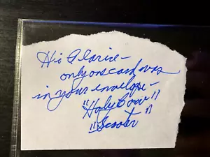 Handwritten note autograph signed "HOLY COW" "SCOOTER" by Phil Rizzuto - Picture 1 of 2