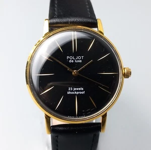 Reloj Pulsera Vintage Poljot NOS De LUXE Ultra Delgado 2209 Reloj Soviético Reparado - Imagen 1 de 12