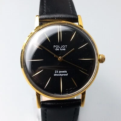 Reloj Pulsera Vintage Poljot NOS De LUXE Ultra Delgado 2209 Reloj Soviético Reparado Foto 1 de 4