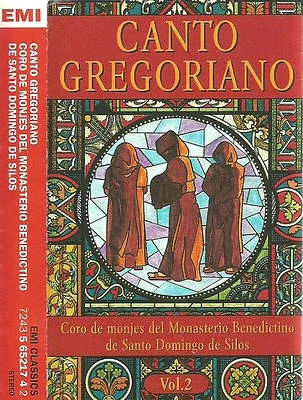 Canto Gregoriano Vol. 2 CASSETTE Coro De Monjes Del Monasterio Benedictino EMI  - Image 1 of 4
