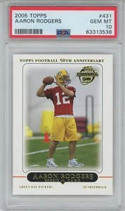 2005 Topps #431 Aaron Rodgers RC Rookie Green Bay Packers Jets PSA 10 - Picture 1 of 1