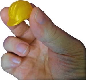 Hard Hat Model Prop 5 Pack 1/10 Scale Yellow Garage Dollhouse Diorama Accessory - Picture 1 of 10