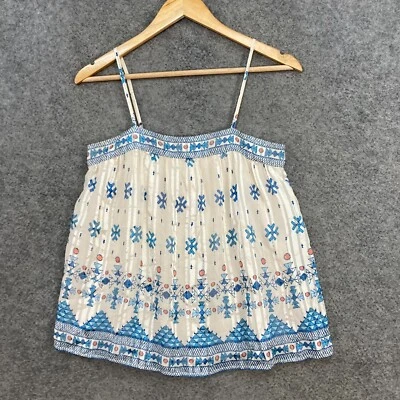 Camiseta sin mangas Joie Top para mujer XS de seda forrada a rayas metálicas 33825 Foto 1 de 4