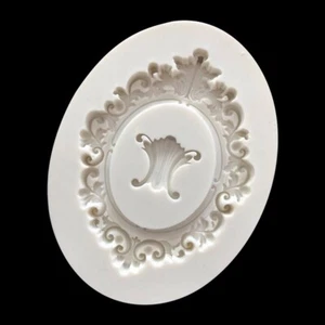 Silicone Vintage Mirror Frame Chocolate Fondant DIY Craft Clay Resin Mould - Picture 1 of 2
