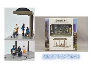 Tomytec Diocolle 64 Giappone Bus Stop Station Set Figura Scala 1:64 Mini Bambole Giocattoli - Foto 1 di 7