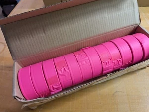 Glo Pink High Visibility Flagging Tape 1-3/16 in Wide 12 Rolls - Picture 1 of 2