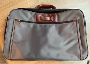 Koffer Samsonite, Textil & Leder, 54x36x14, grau, Tragegurt, gut erhalten - Bild 1 von 6