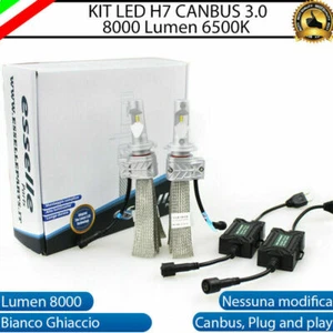 KIT LED H7 6500K FULL CANBUS 8000 LUMEN LED LAMPADE PER FIAT CROMA - Foto 1 di 12