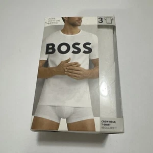 Hugo Boss Men's 3-Pack Regular Fit Cotton SS Crew Neck T-Shirt Large (c91) - Picture 1 of 11