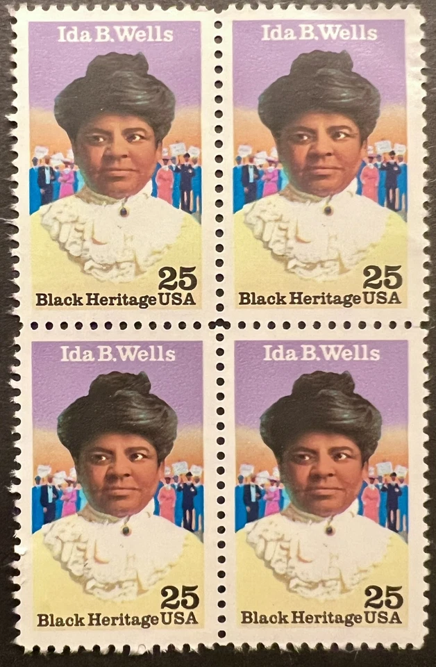 Scott#: 2442 - Ida B. Wells 25¢ 1990 ABNC Perf 11 Block of Four MNHOG - Image 1 of 1
