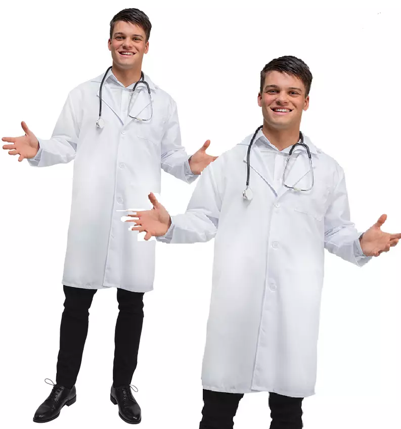 Abrigo de médico para hombre técnico de laboratorio científico chaqueta vestido elegante accesorio de médico con Foto 1 de 1