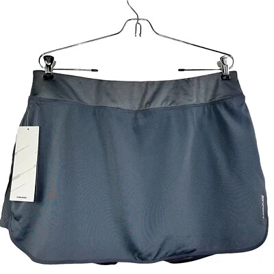 NUEVO CON ETIQUETAS HEAD Mujer Tenis Gris Skort Dri-Motion Calce Ajustado Talla XL Pickleball Golf Foto 1 de 4