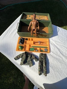 Vintage 1960s Hasbro GI Joe Footlocker Storage Box With Extras - Picture 1 of 10