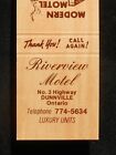 1960er Jahre? Riverview Motel Nr. 3 Highway Dunnville ON Canada Haldimand Co Streichholz