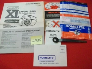 VINTAGE 1979? HOMELITE XL CHAIN SAW W/ AUTO-OILER OPERATING & MAINTENANCE MANUAL - Picture 1 of 4