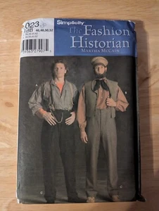 5023 Simplicity Fashion Historian FF/ Uncut Size5023 46-52/ Mens - Picture 1 of 4