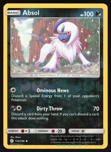Absol - 133/236 - Reverse Holo Uncommon - Cosmic Eclipse - Pokemon Card - Picture 1 of 2