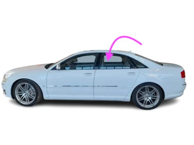 Fits: 2005-2010 Audi A8,S8 4D Sedan Driver Side Left Rear Door Window Glass - Image 1 of 4