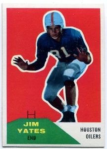 1960 Fleer JIM YATES #31 RC Houston Oilers Rare Error BUDDY ALLEN #48 Wrong Back - Picture 1 of 2