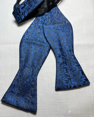 J. Ferrar Pajarita Ajustable Auto-Corbata Formal Esmoquin Negro Azul Elegante Caballero Foto 1 de 4