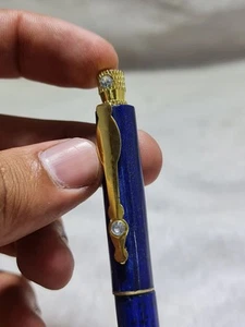 Bolígrafo 100 % piedra natural lapislázuli tinta azul calidad premium artesanal - Imagen 1 de 15