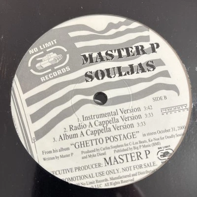 Master P Souljas 12" Single Vinyl Record NEW SEALED Hip Hop - Image 1 of 3