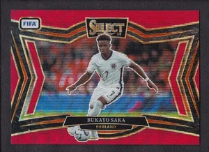 2024-25 BUKAYO SAKA 10/59 PANINI SELECT FIFA NIVEL DE CAMPO ONDA ROJO - Imagen 1 de 2
