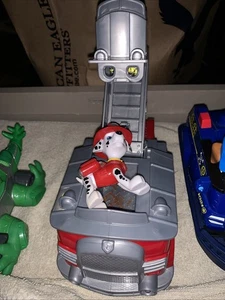 Paw Patrol Marshall Feuerwehrauto Figur Spin 8" Nickelodeon Dalmatiner Hund Kinder Spielzeug - Bild 1 von 7