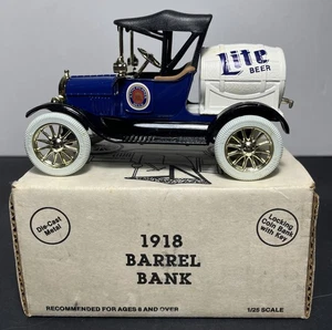 ERTL #9488 1918 Ford Barrel Miller Lite Diecast Metal Car Coin Bank New In Box - Picture 1 of 9