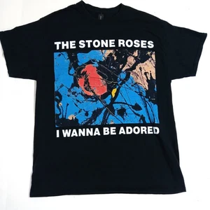 Stone Roses I wanna Be Adored Black T-shirt - Picture 1 of 8