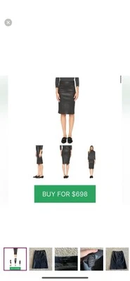 Falda de cuero marca J Foto 1 de 4