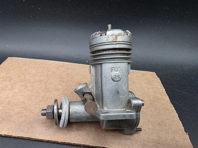 Vintage Fox 35 Plane Motor Model Engine Control Line .35 Glow Nitro Airplane - Image 1 of 4