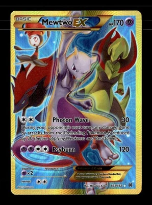 Mewtwo EX (163 Secret Full Art) Secret Rare Holo XY - BREAKthrough 163/162 LP Po - Image 1 of 2