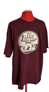 Dr Pepper Cowboy Horse Lasso Rope XL Cotton T Shirt EUC Coke Soda Dad - Picture 1 of 9