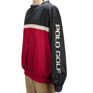 VTG Polo Ralph Lauren Golf Men's Windbreaker Pullover Jacket Sz XL EUC - Picture 1 of 5