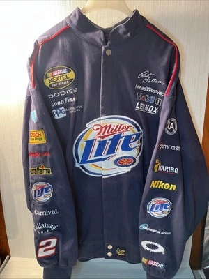 Chaqueta de Carreras Chase Authentics Para Hombre Azul De Colección Miller Lite Nascar - Talla 3XL Foto 1 de 4