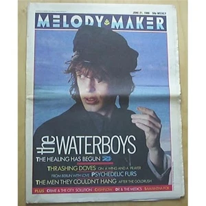 WATERBOYS MELODY MAKER MAGAZINE JUNE 21 1986 MIKE SCOTT COVER WITH MORE INSIDE U - Picture 1 of 2