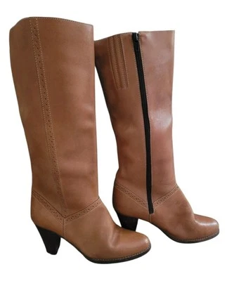BOTA ALTA VINTAGE AÑOS 70 TACÓN MADERA MUJER 8 B Foto 1 de 4