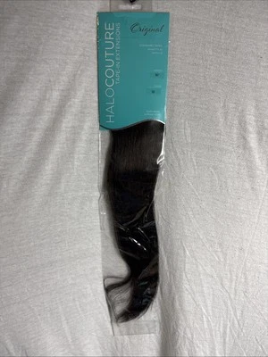 Halo Couture 16” Tape-In Hair Extensions 1B Brown 100% Human Hair – New - Image 1 of 4