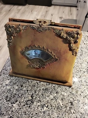 Rare Antique French Writting Slope ink wells,slots for writing utensilmiddle  - Image 1 of 4