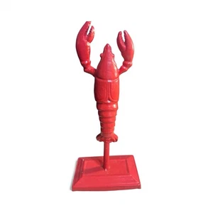 Cast Iron Lobster on Metal Base - Picture 1 of 8