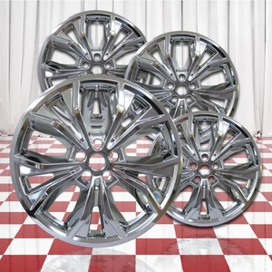 4pc 5 V Spoke Chrome 20" Wheel Skins (fits: 2020-2024 Ford Explorer XLT/Limited) - Picture 1 of 3